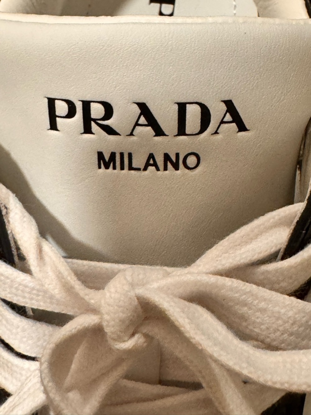 Prada Downtown Leather Sneakers - Picture 3 of 12